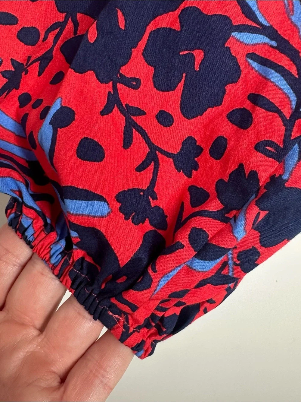 Lilly Pulitzer Lynnley Long Sleeve Blouse Red Blue Heron My Own Print XS